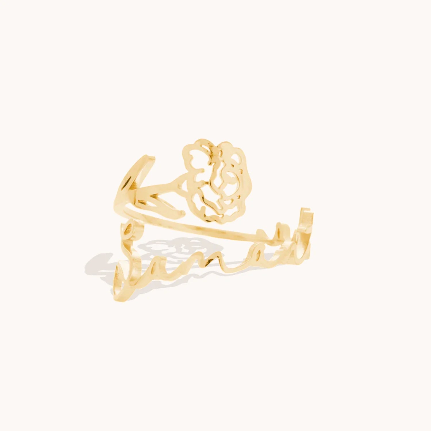 Bague Fleur de Naissance Personnalisée en Or