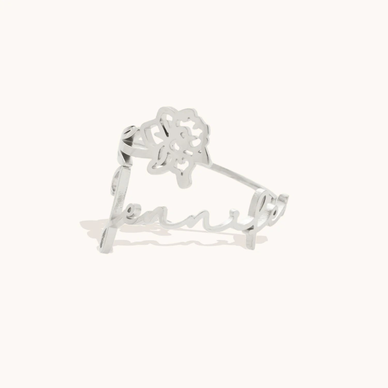Bague Fleur de Naissance Personnalisée