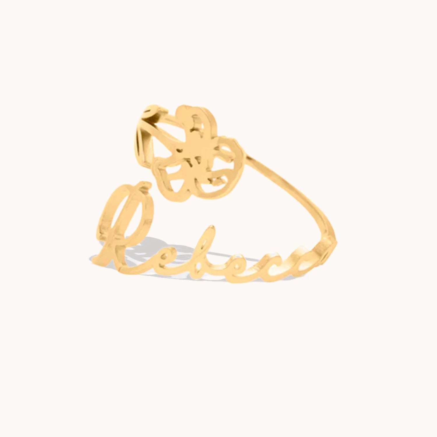 Bague Fleur de Naissance Personnalisée en Or