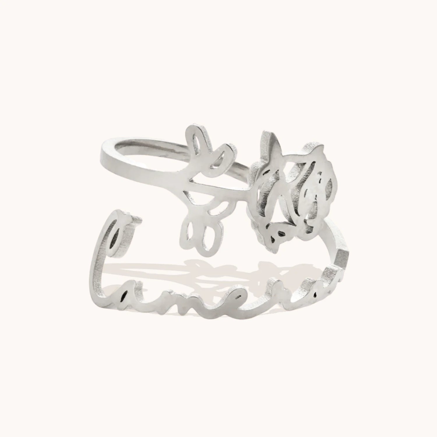 Bague Fleur de Naissance Personnalisée