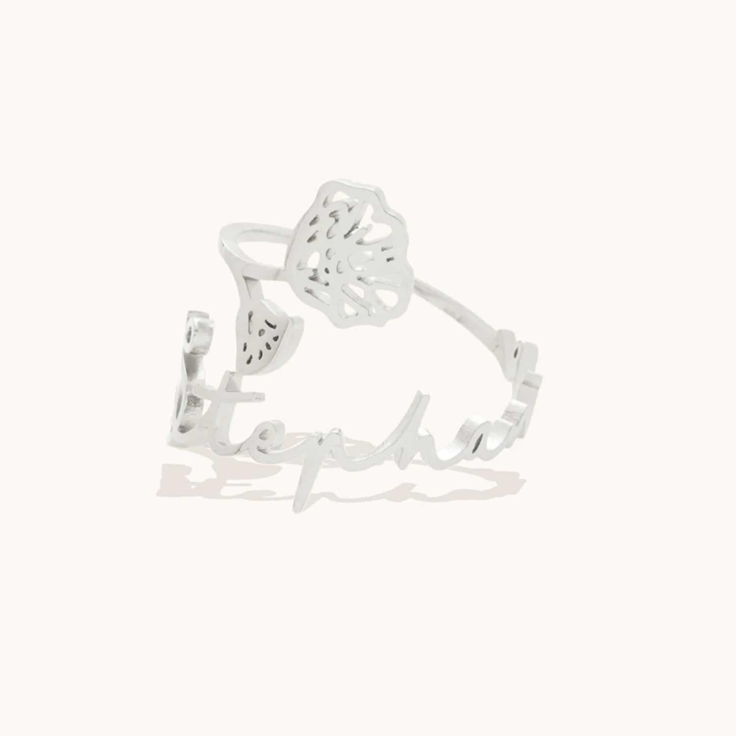 Bague Fleur de Naissance Personnalisée