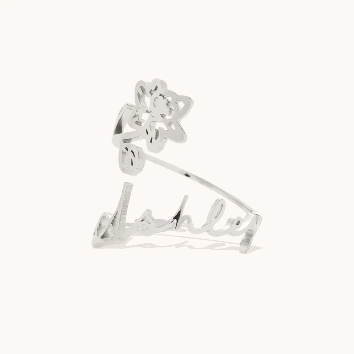 Bague Fleur de Naissance Personnalisée