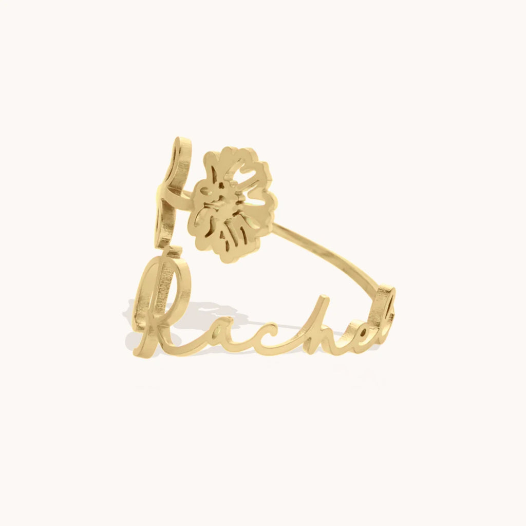 Anillo de Flor de Nacimiento Personalizada