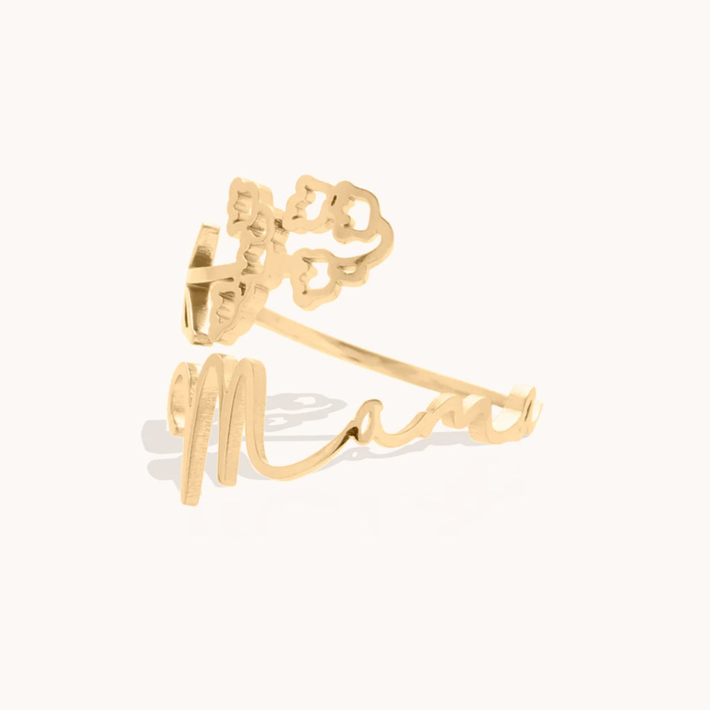 Anillo de Flor de Nacimiento Personalizada