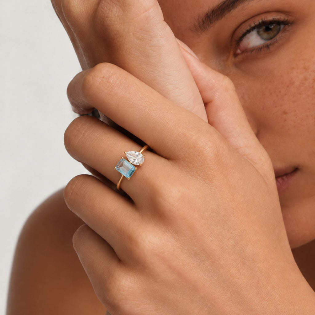 Bague Symbiose avec Pierres Personnalisées