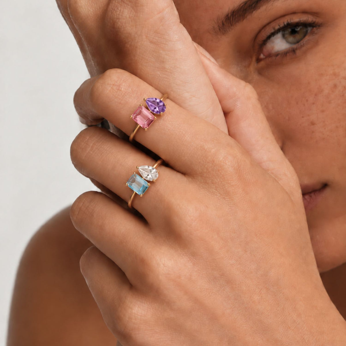 Bague Symbiose avec Pierres Personnalisées