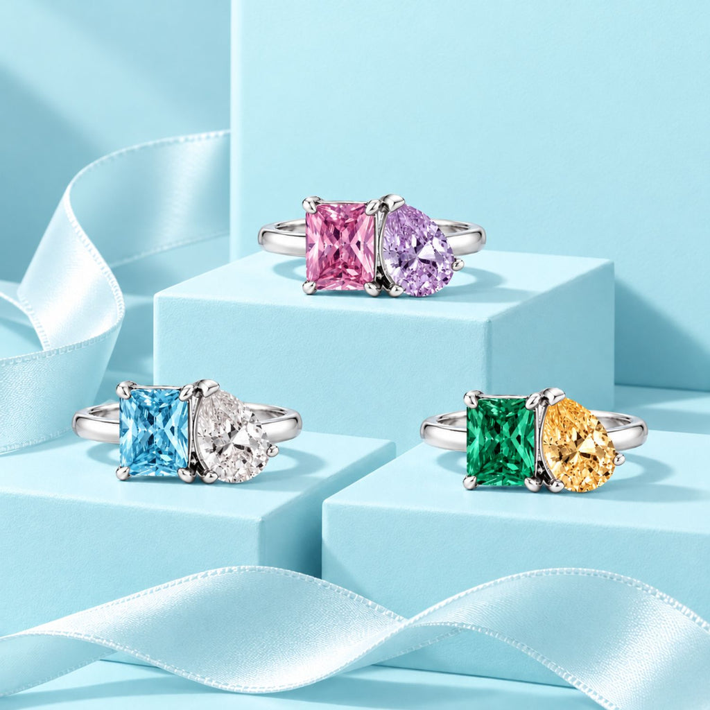 Bague Symbiose avec Pierres Personnalisées