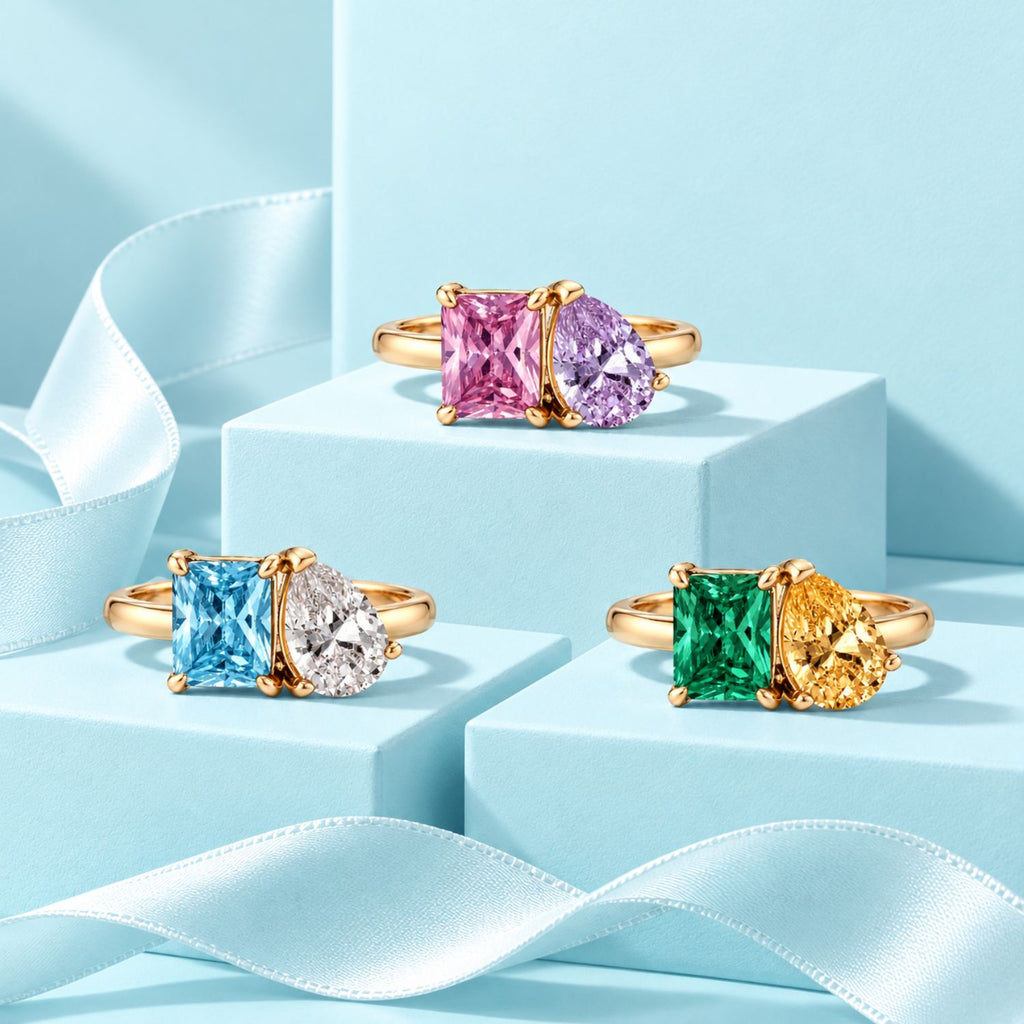 Bague Symbiose avec Pierres Personnalisées