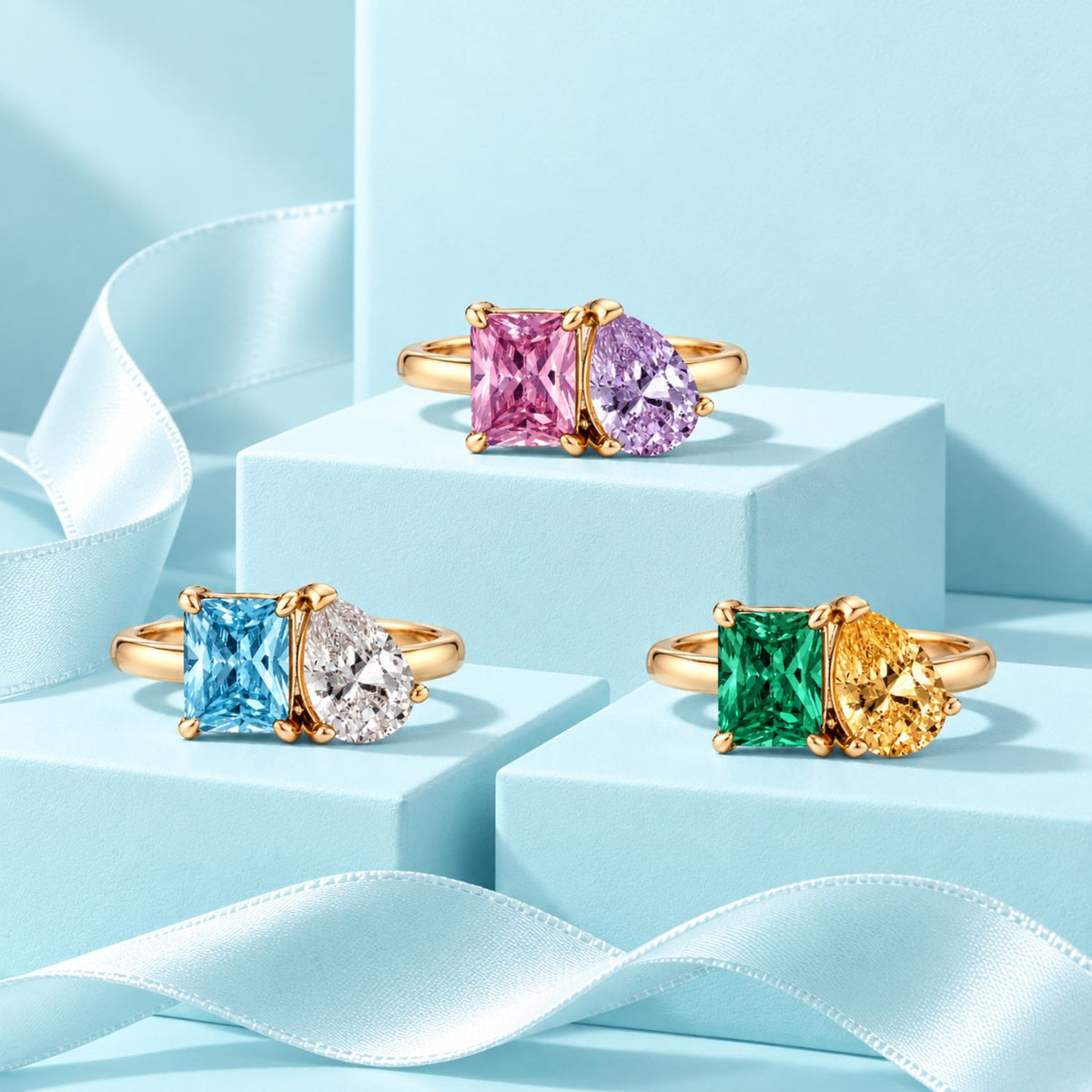 Bague Symbiose avec Pierres Personnalisées