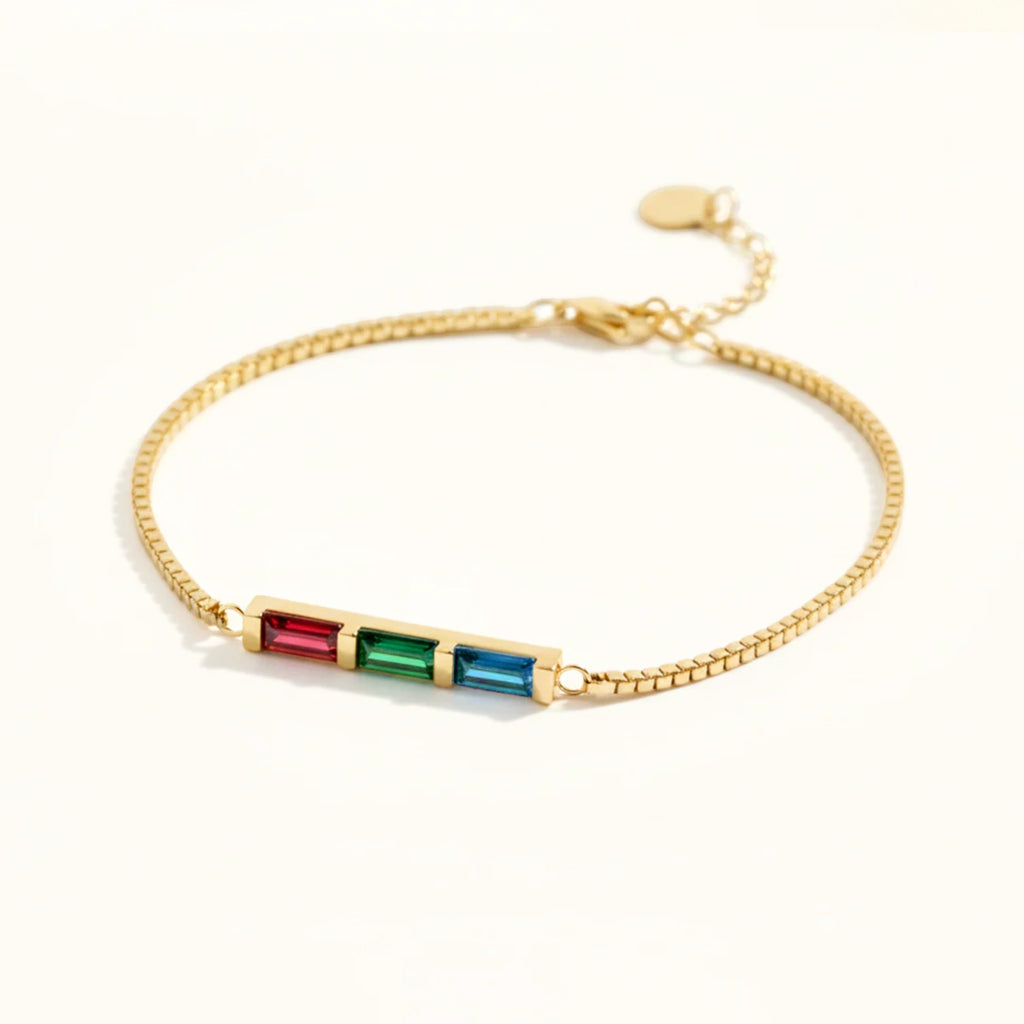 Rainbow Birthstone Bracelet