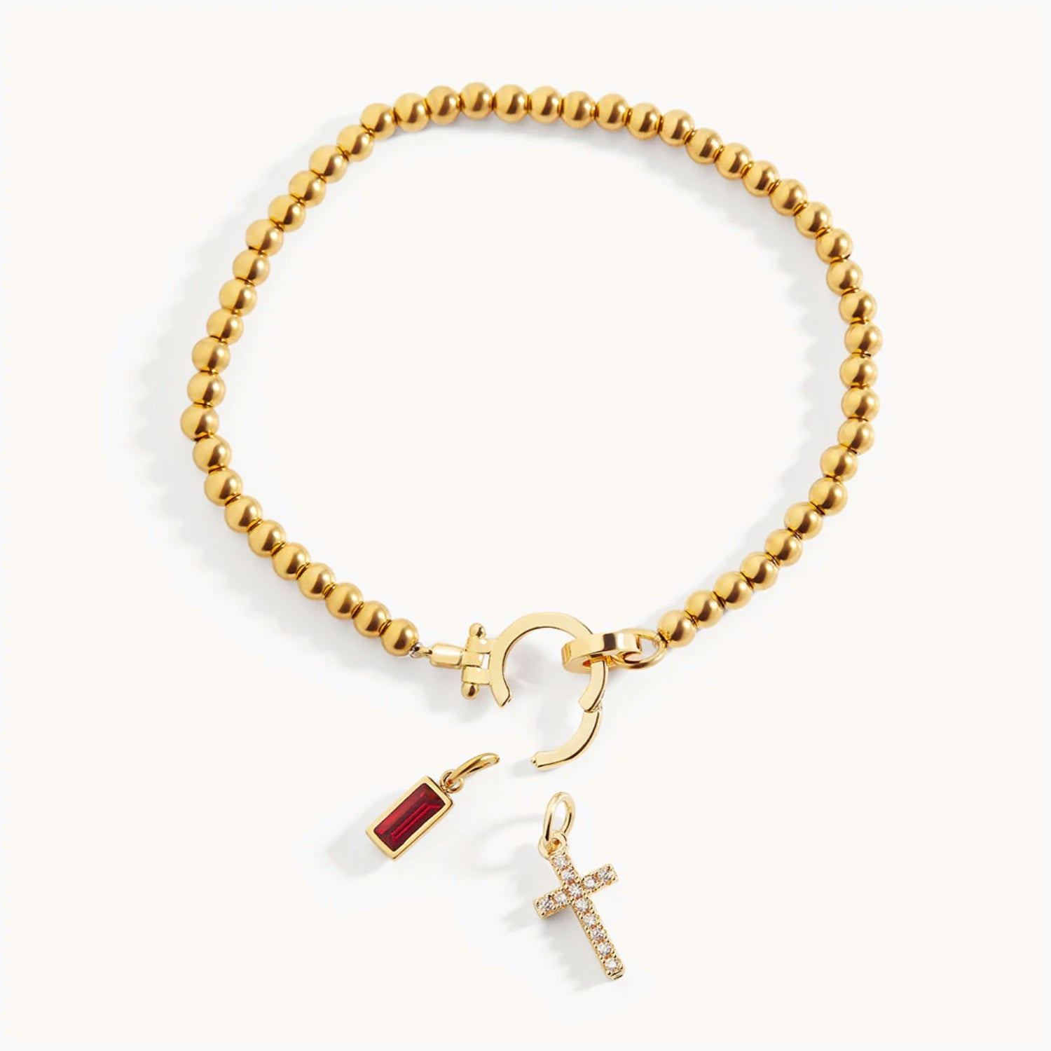 Bracelet Croix & Pierre de Naissance en Or
