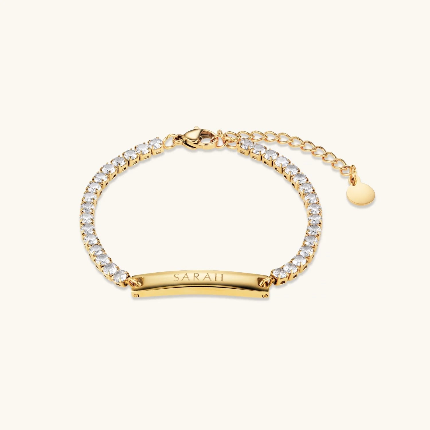 Bracelet Tennis Gravé en Or