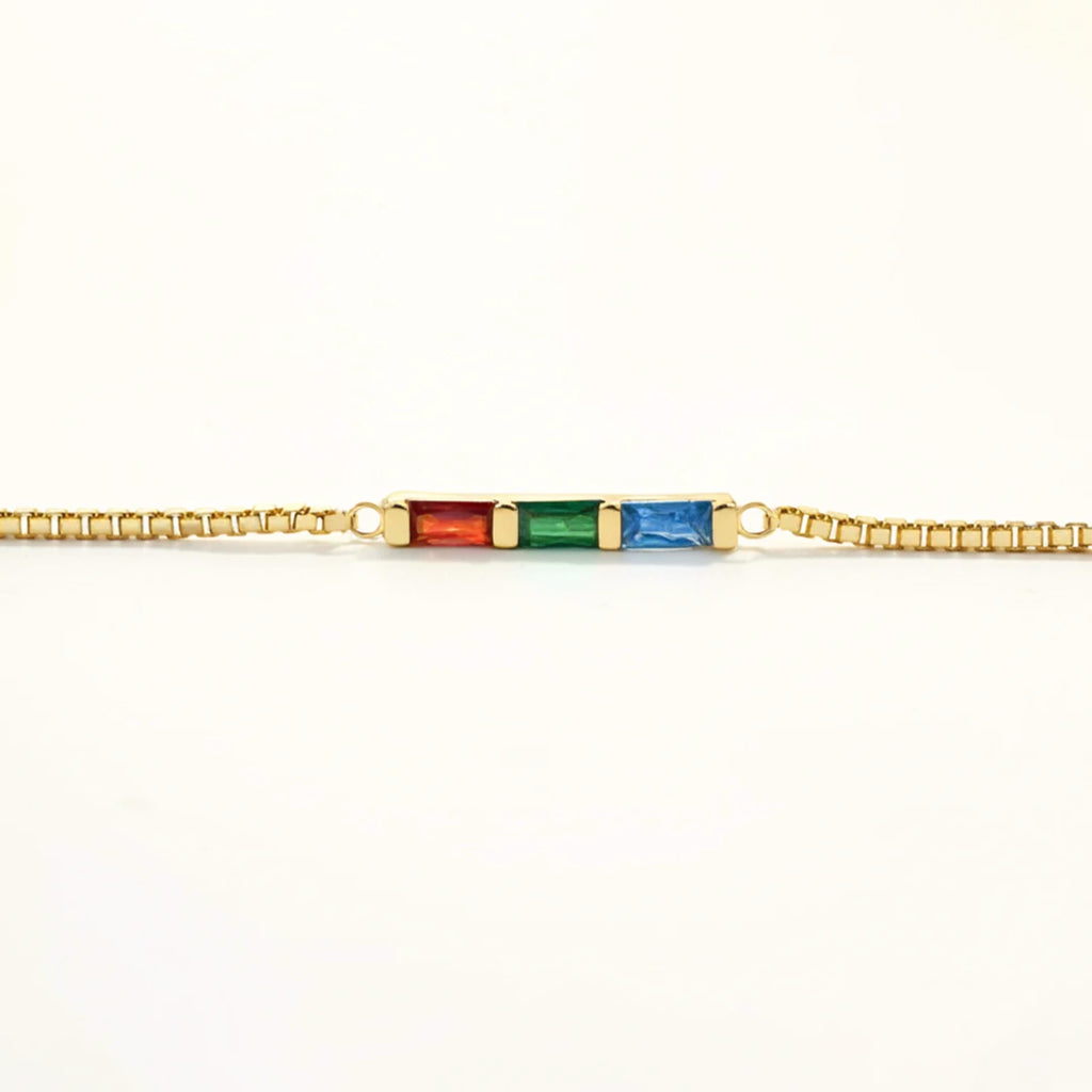 Rainbow Birthstone Bracelet