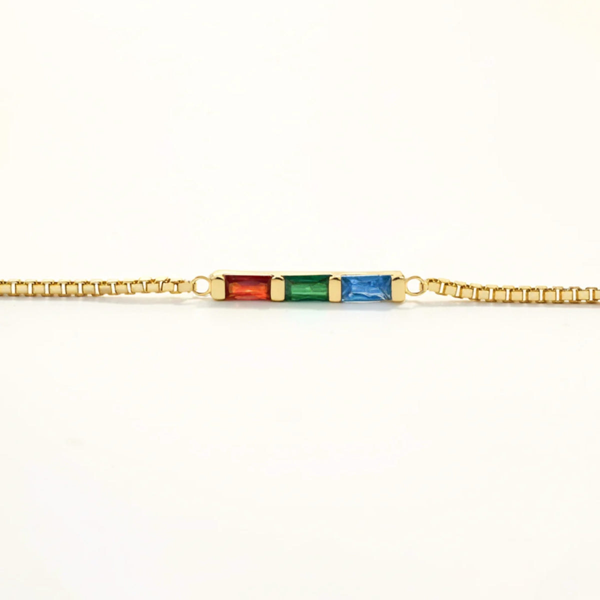 Regenbogen-Armband mit Geburtsstein