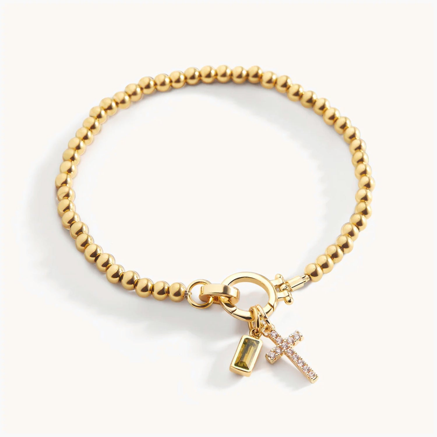 Bracelet Croix & Pierre de Naissance en Or