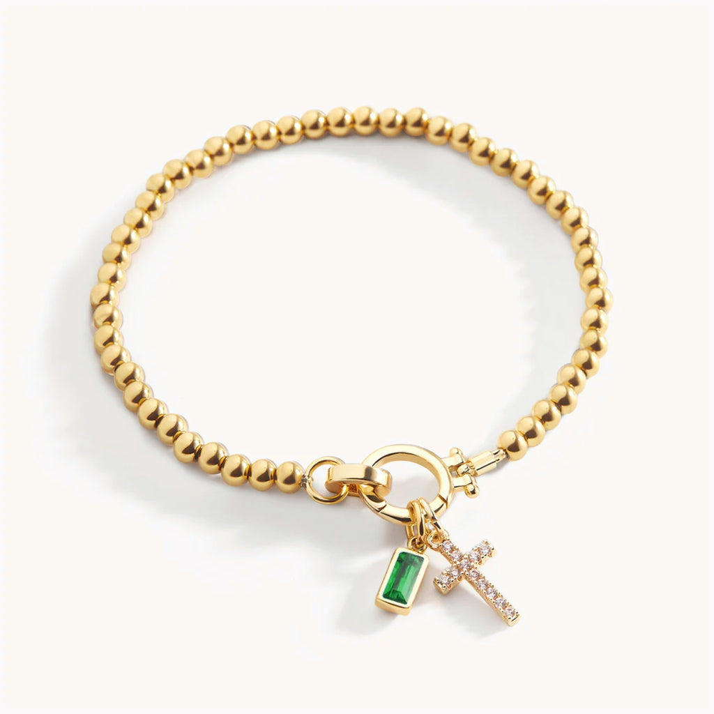 Bracelet Croix & Pierre de Naissance