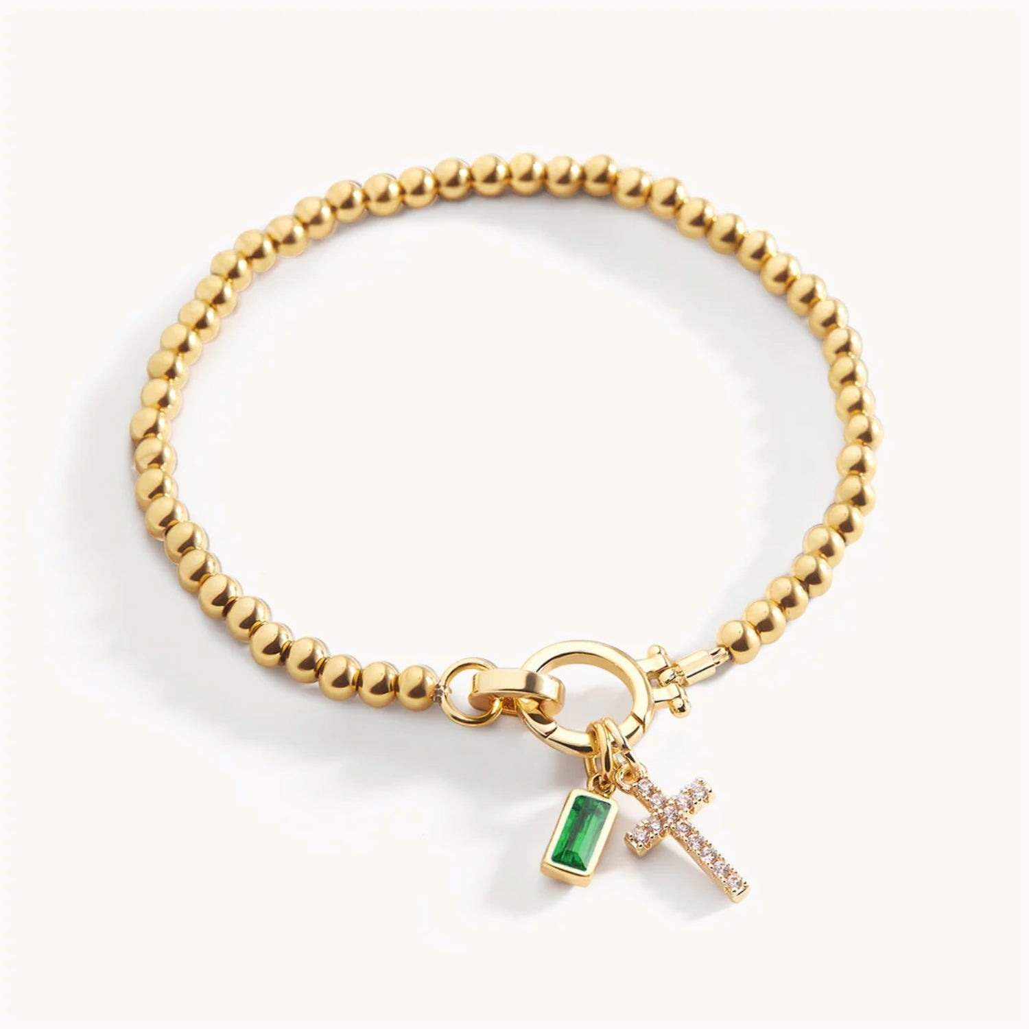 Bracelet Croix & Pierre de Naissance en Or