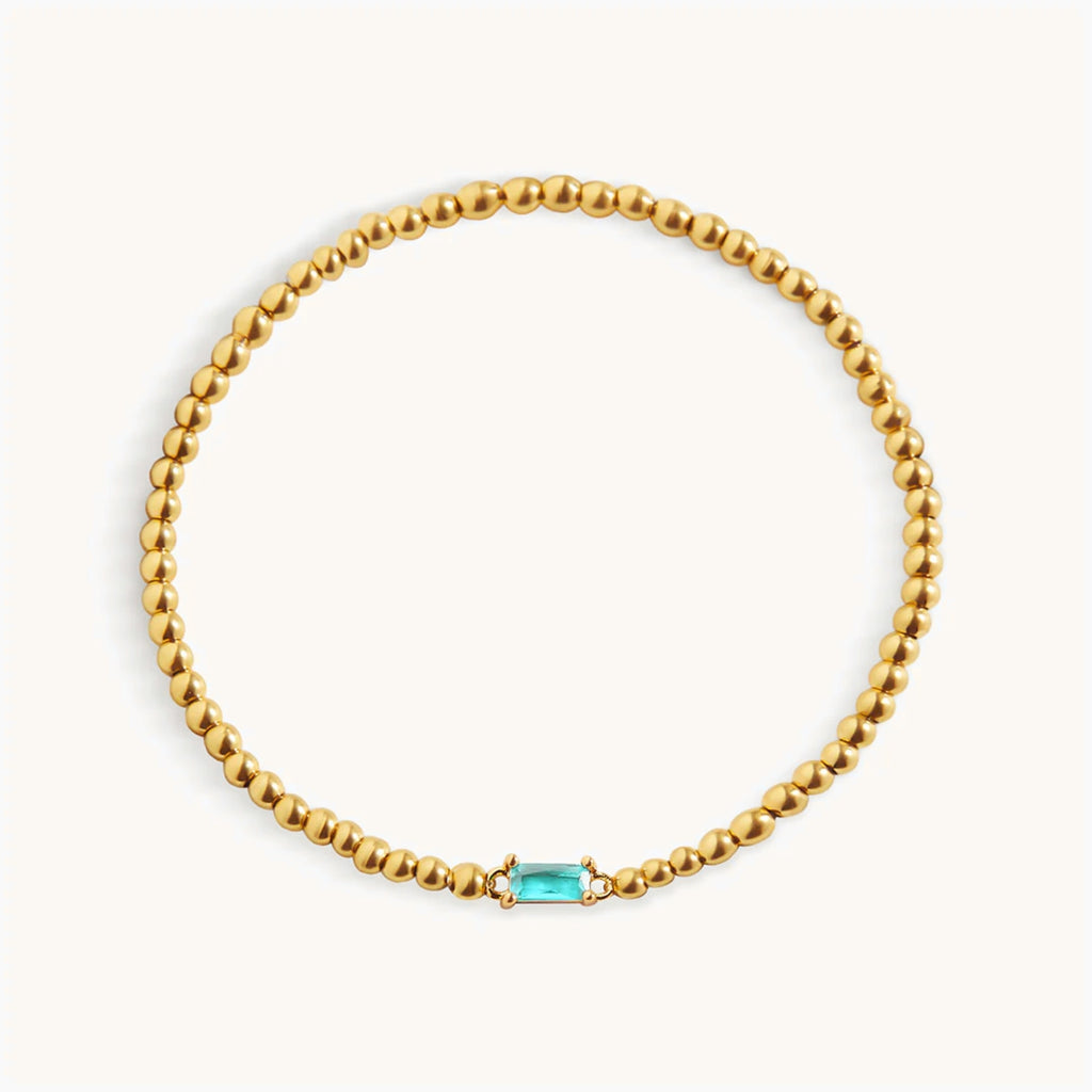 Pulsera de Perlas con Piedra de Nacimiento
