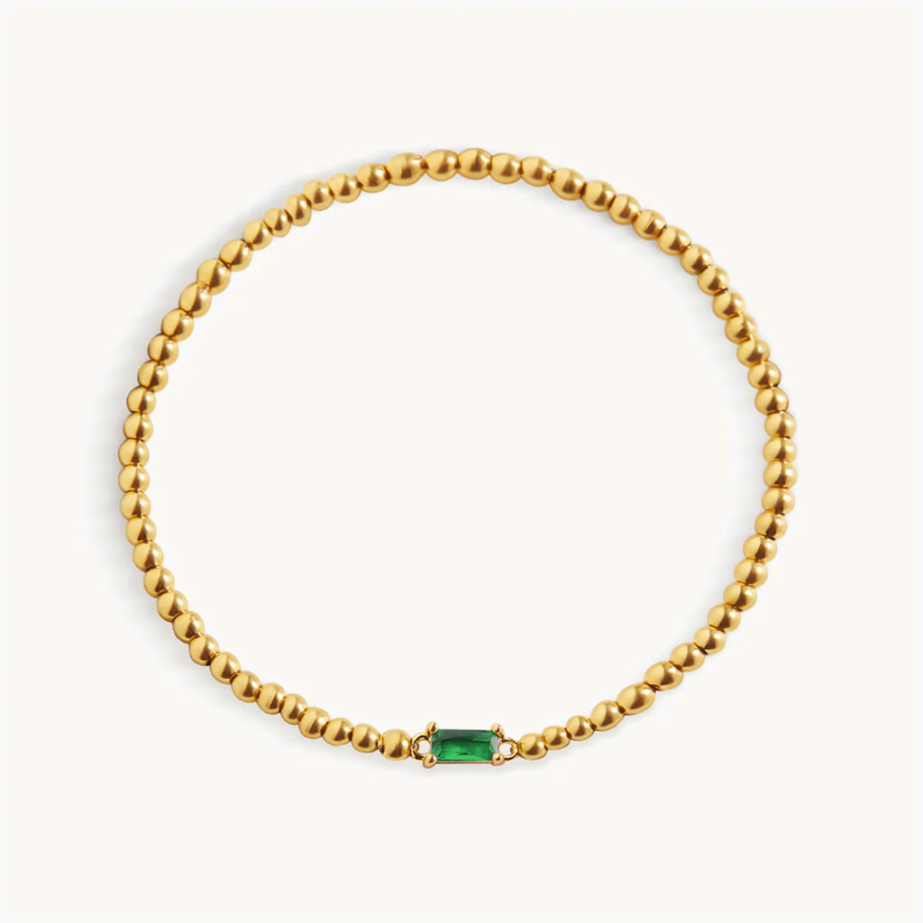 Pulsera de Perlas con Piedra de Nacimiento