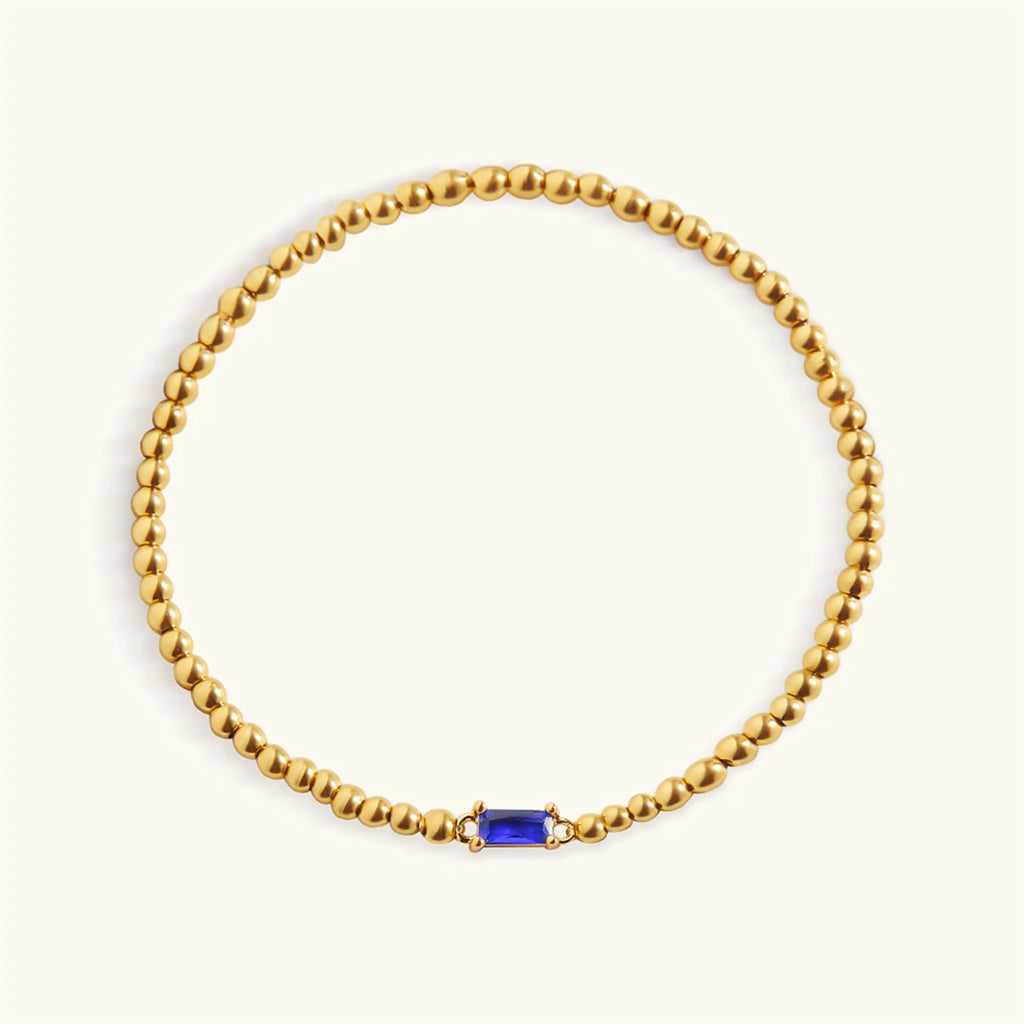 Pulsera de Perlas con Piedra de Nacimiento