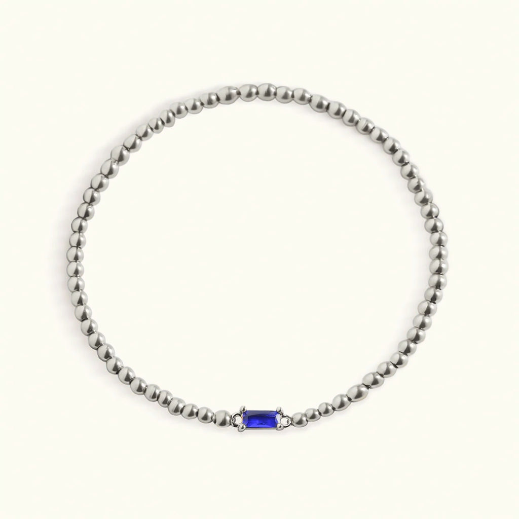 Pulsera de Perlas con Piedra de Nacimiento