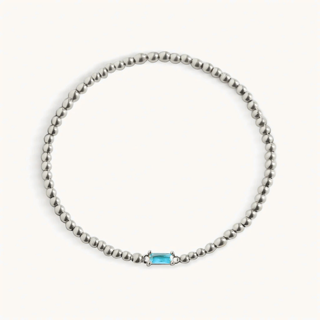 Pulsera de Perlas con Piedra de Nacimiento