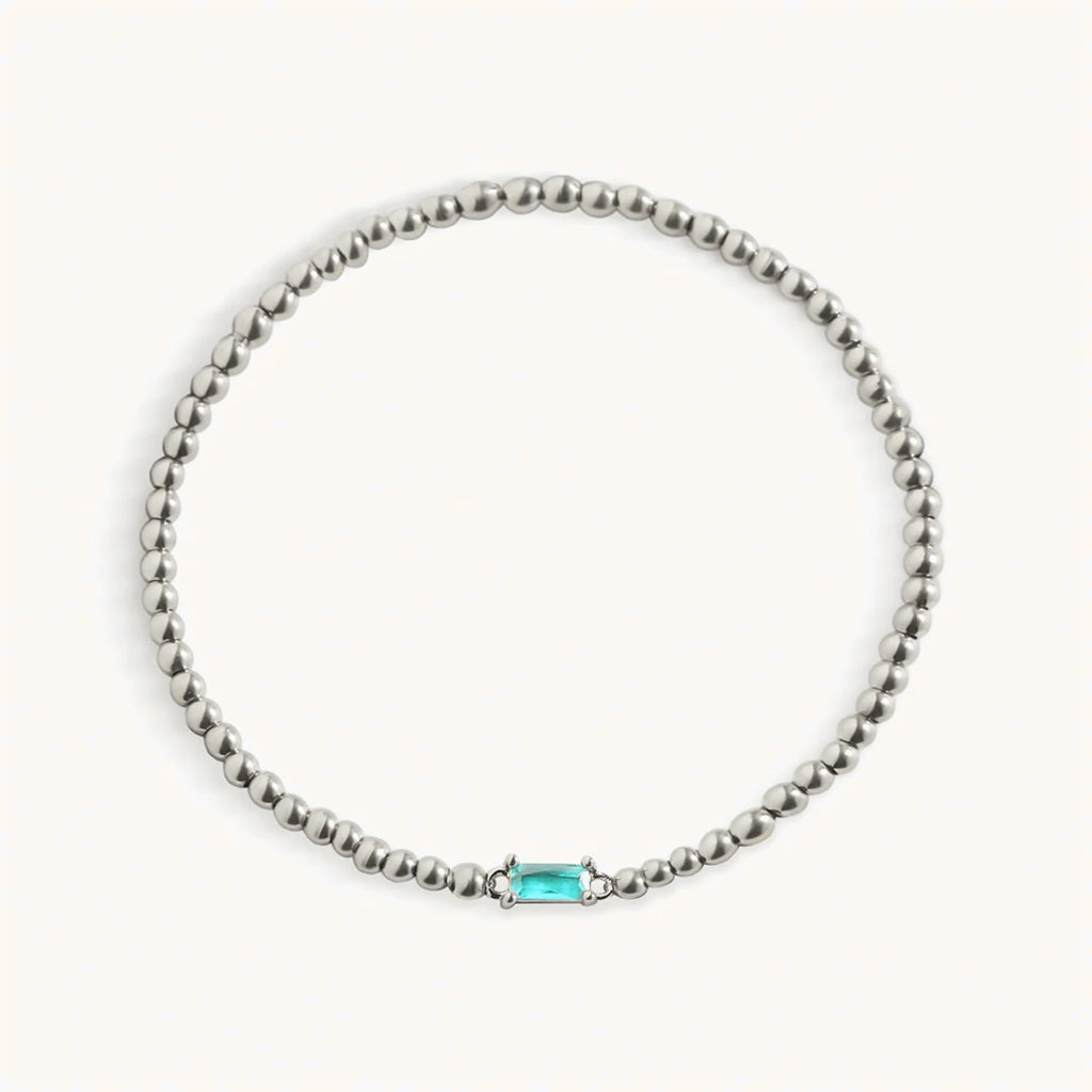 Pulsera de Perlas con Piedra de Nacimiento