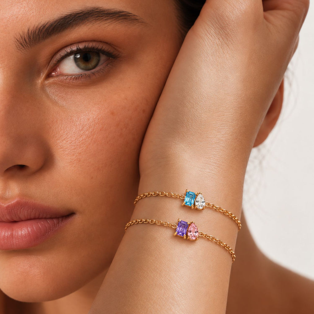 Bracelet Symbiose avec Pierres Personnalisées