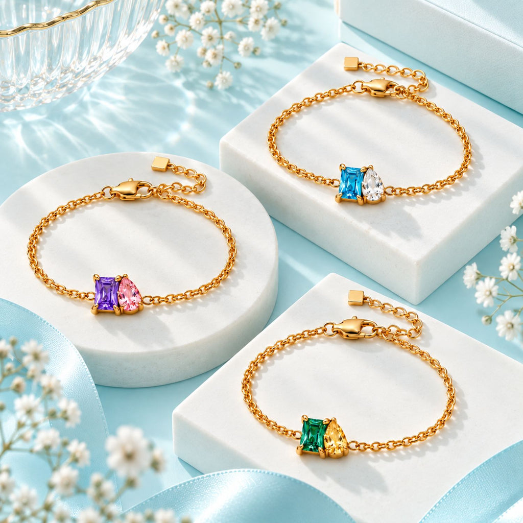 Bracelet Symbiose avec Pierres Personnalisées