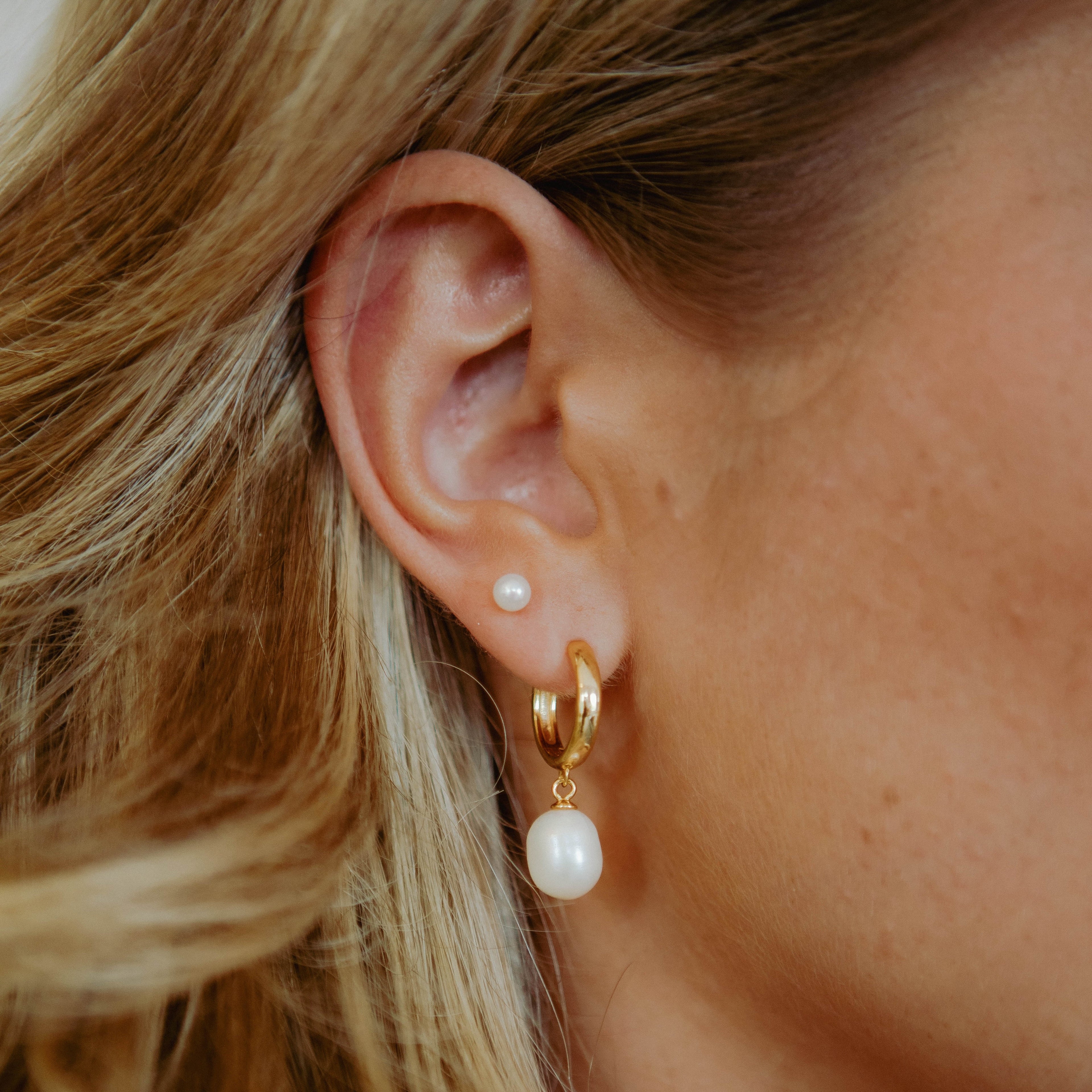 Puces d’Oreilles Fine Perle en Argent