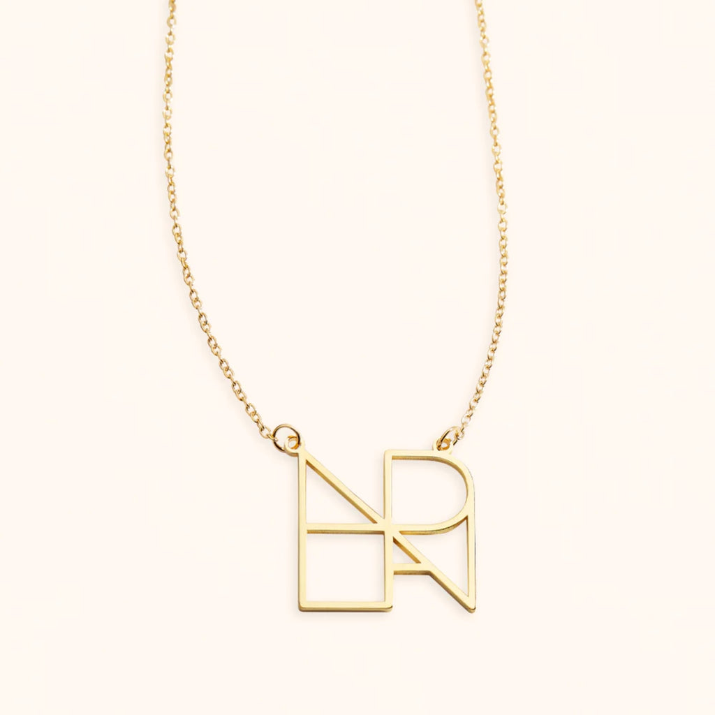 Collier Minimaliste Monogramme en Or