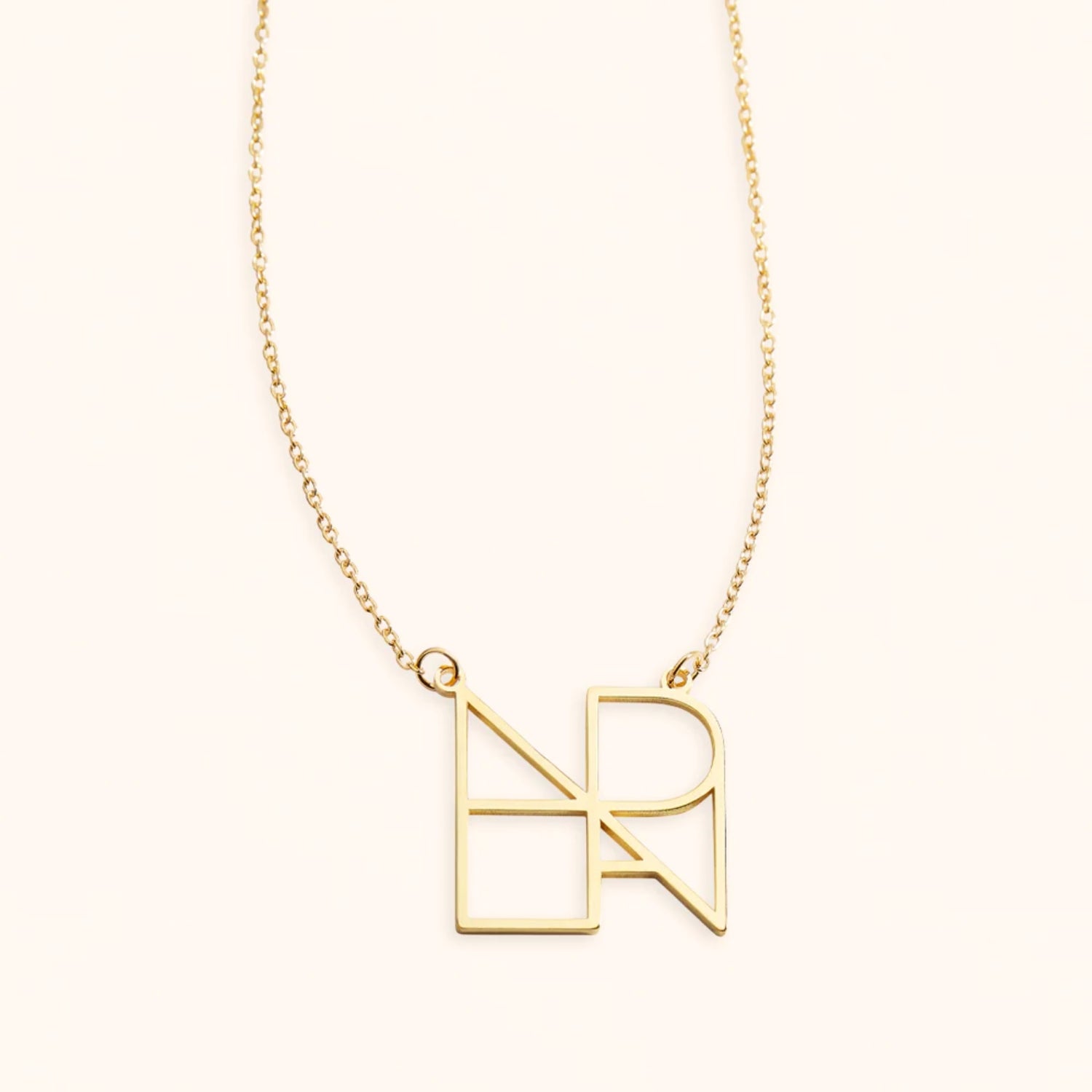 Collier Minimaliste Monogramme en Or