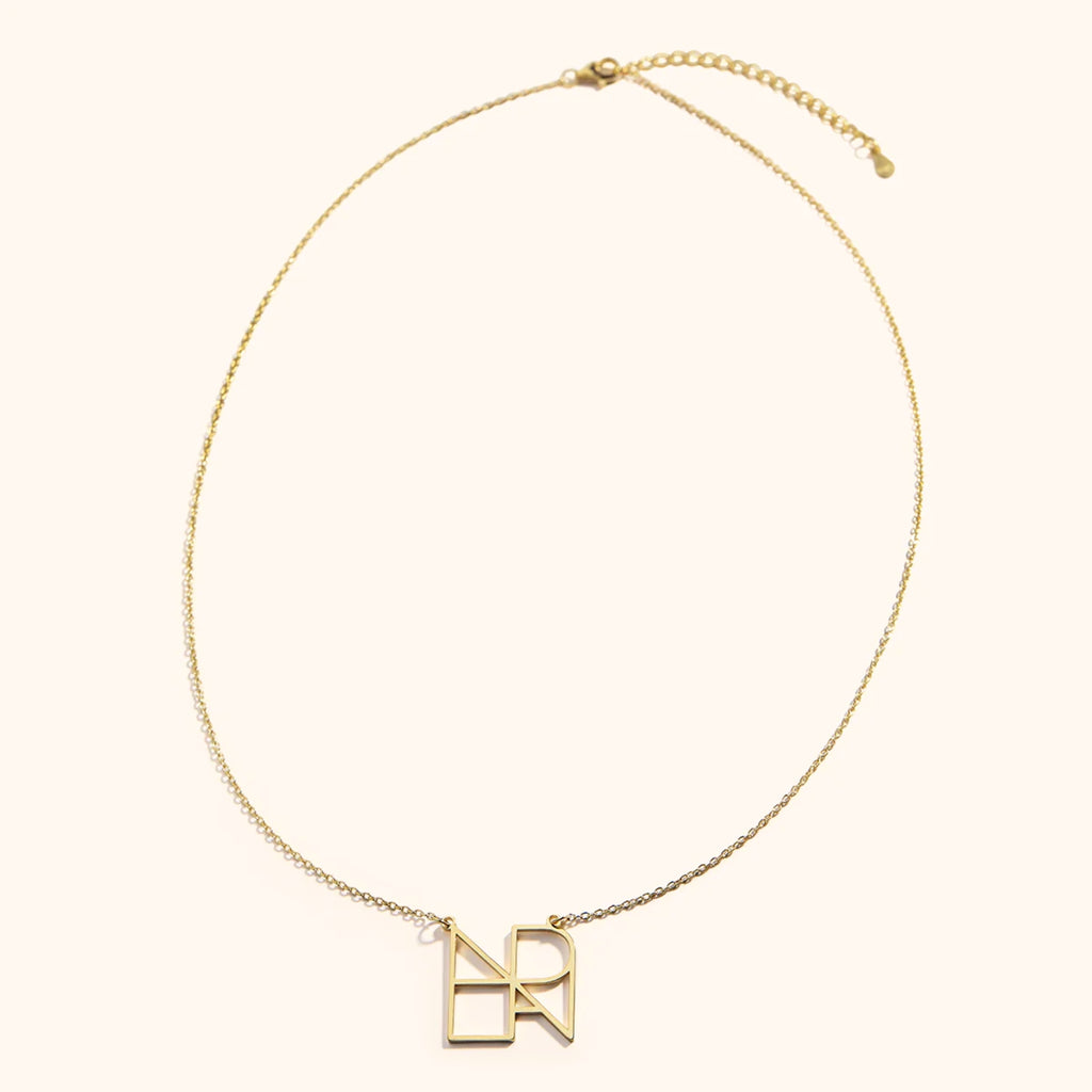 Collier Minimaliste Monogramme en Or