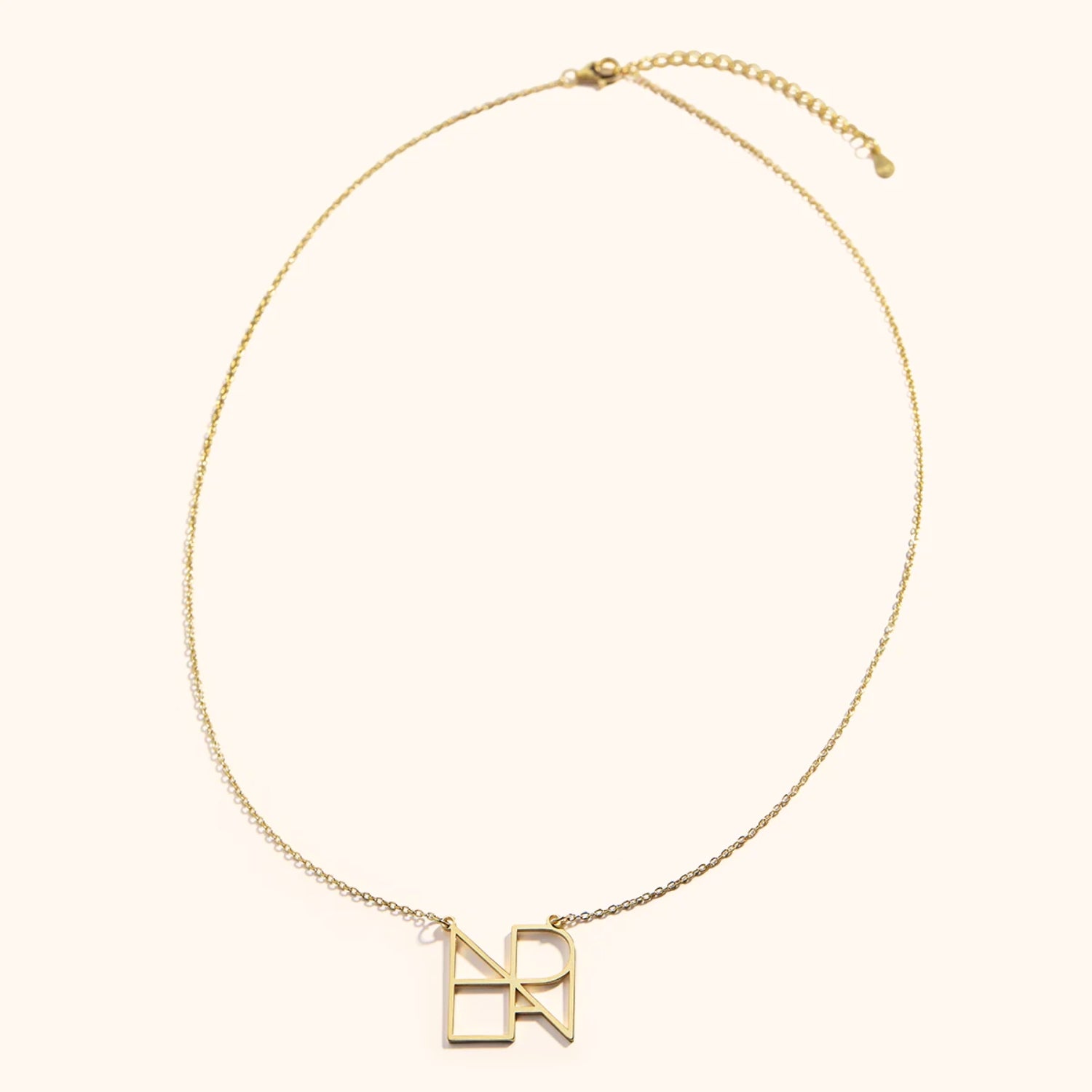 Collier Minimaliste Monogramme en Or