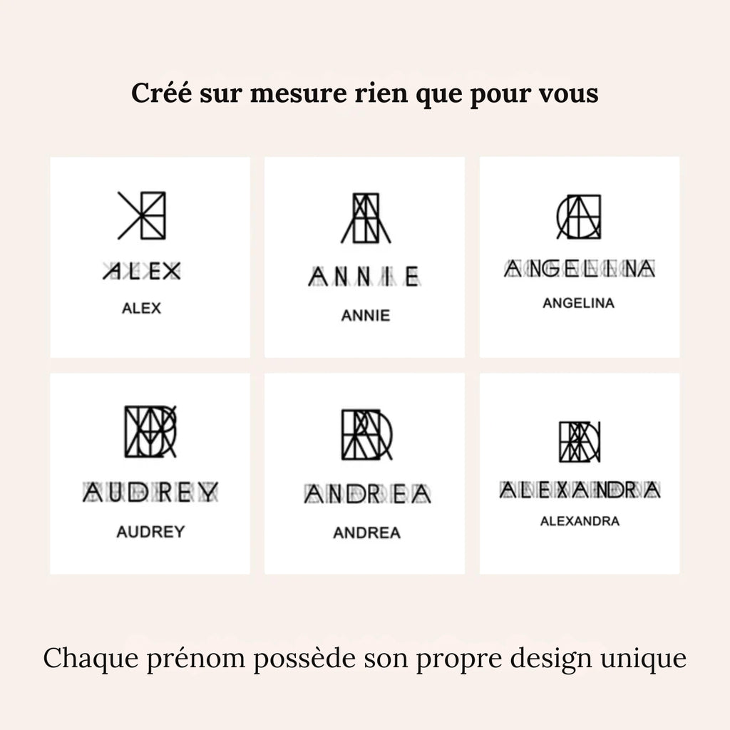 Collier Minimaliste Monogramme en Or