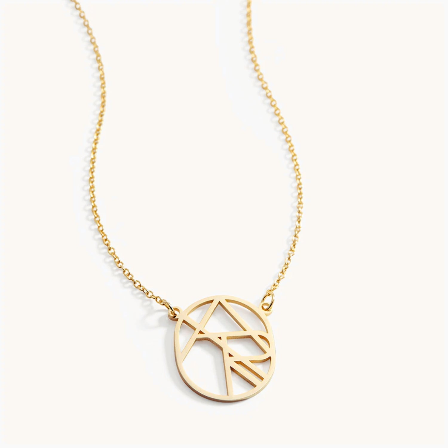 Collier Monogramme Circulaire en Or