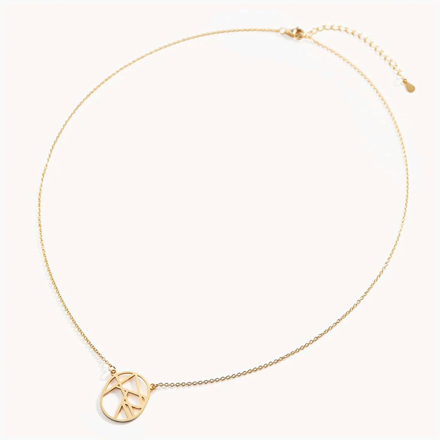 Collier Monogramme Circulaire en Or