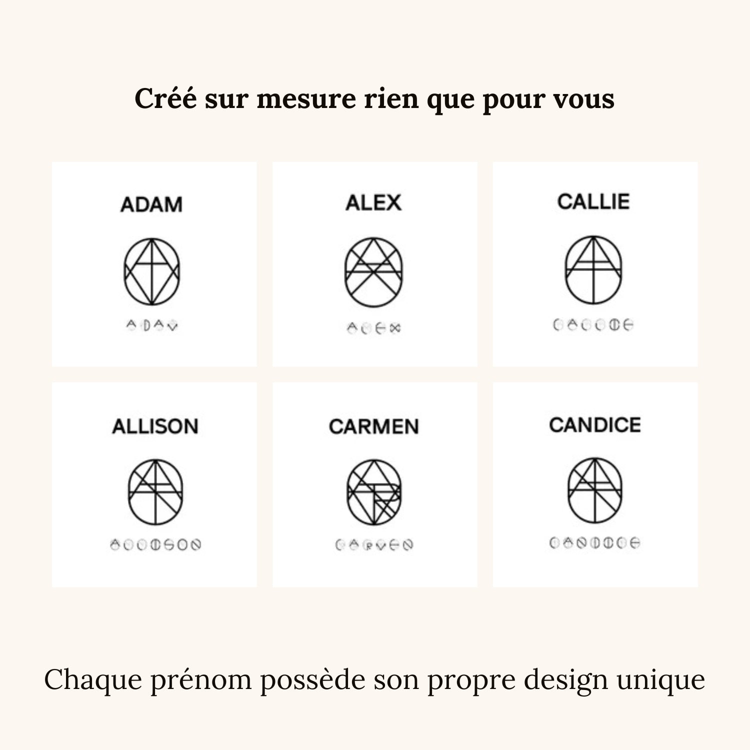 Collier Monogramme Circulaire en Or
