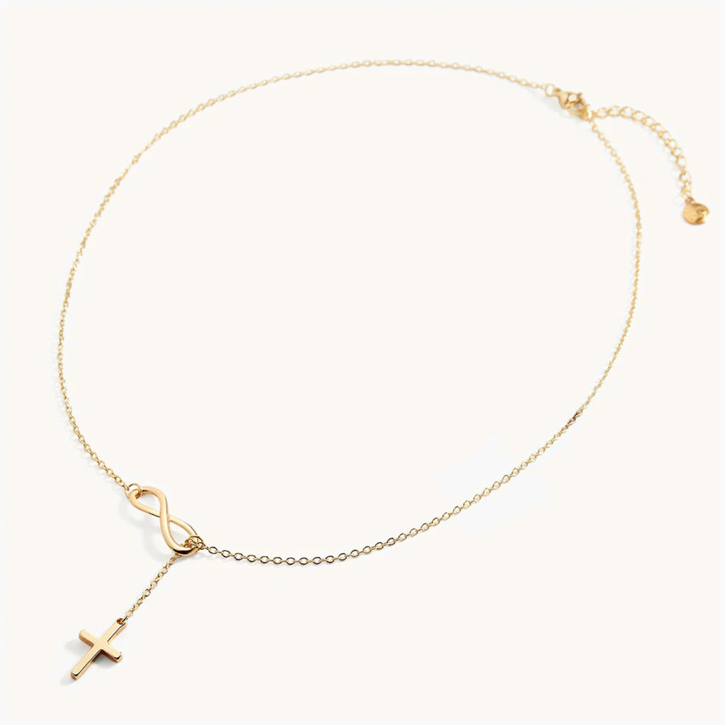 Collier Pendentif Croix Infini en Or