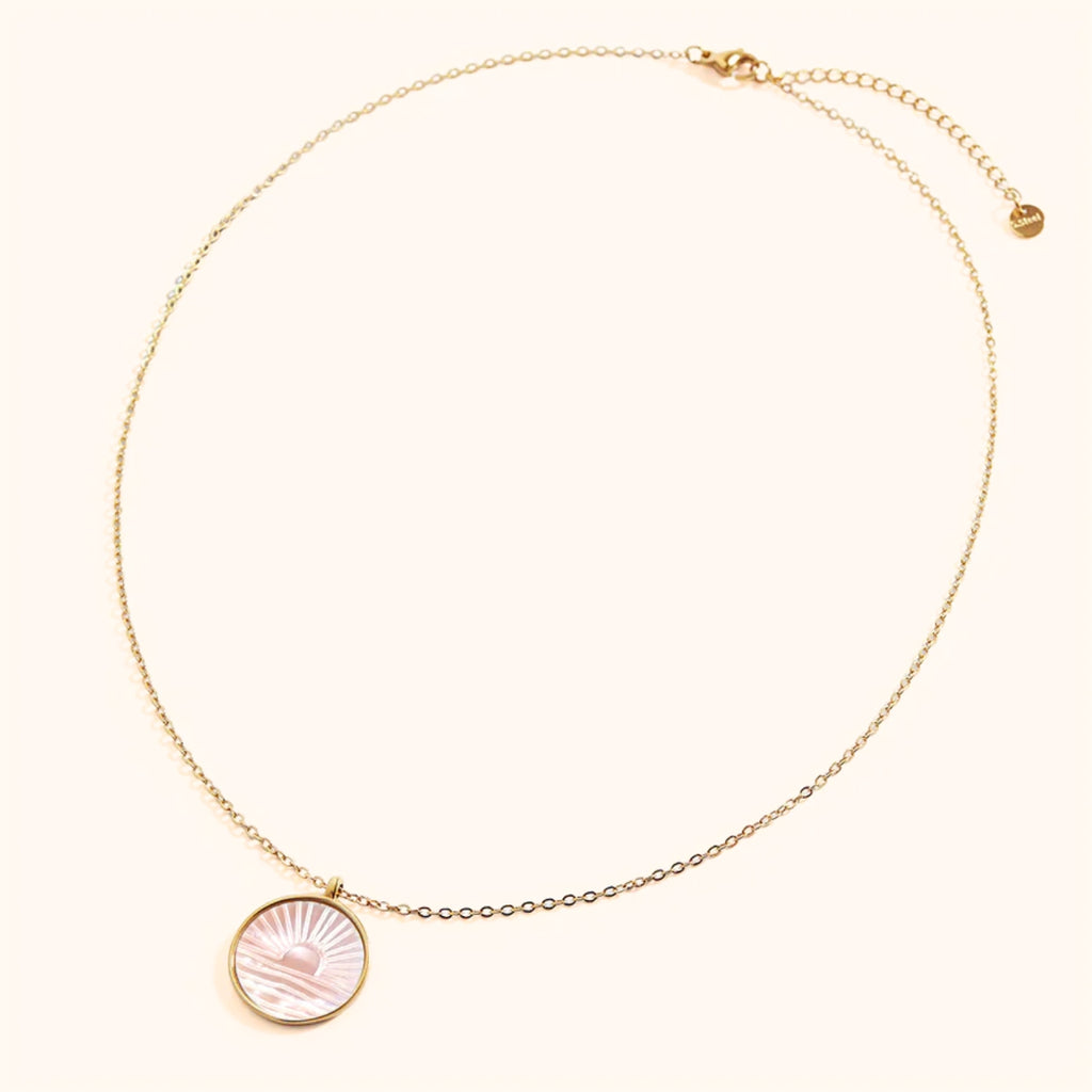 Collier Pendentif Lever de Soleil en Or