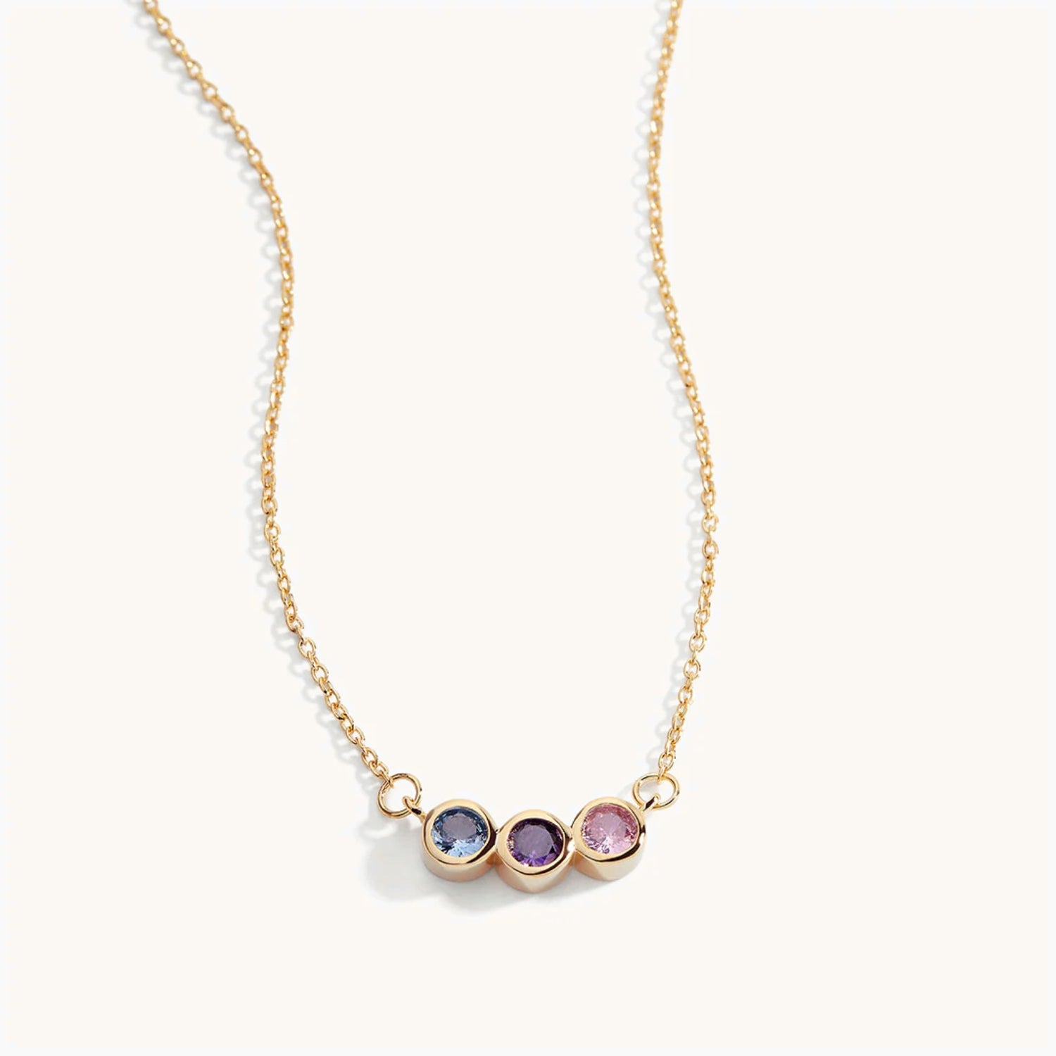 Collier Trésors de Famille Avec Pierres de Naissance en Or