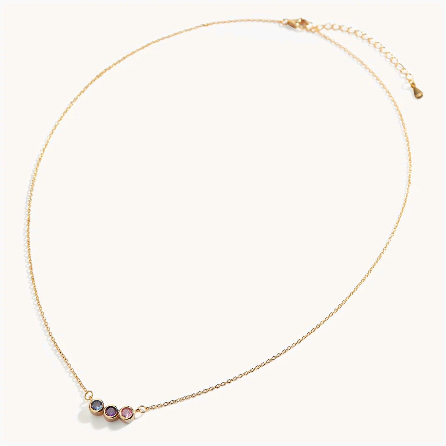 Collier Trésors de Famille Avec Pierres de Naissance en Or