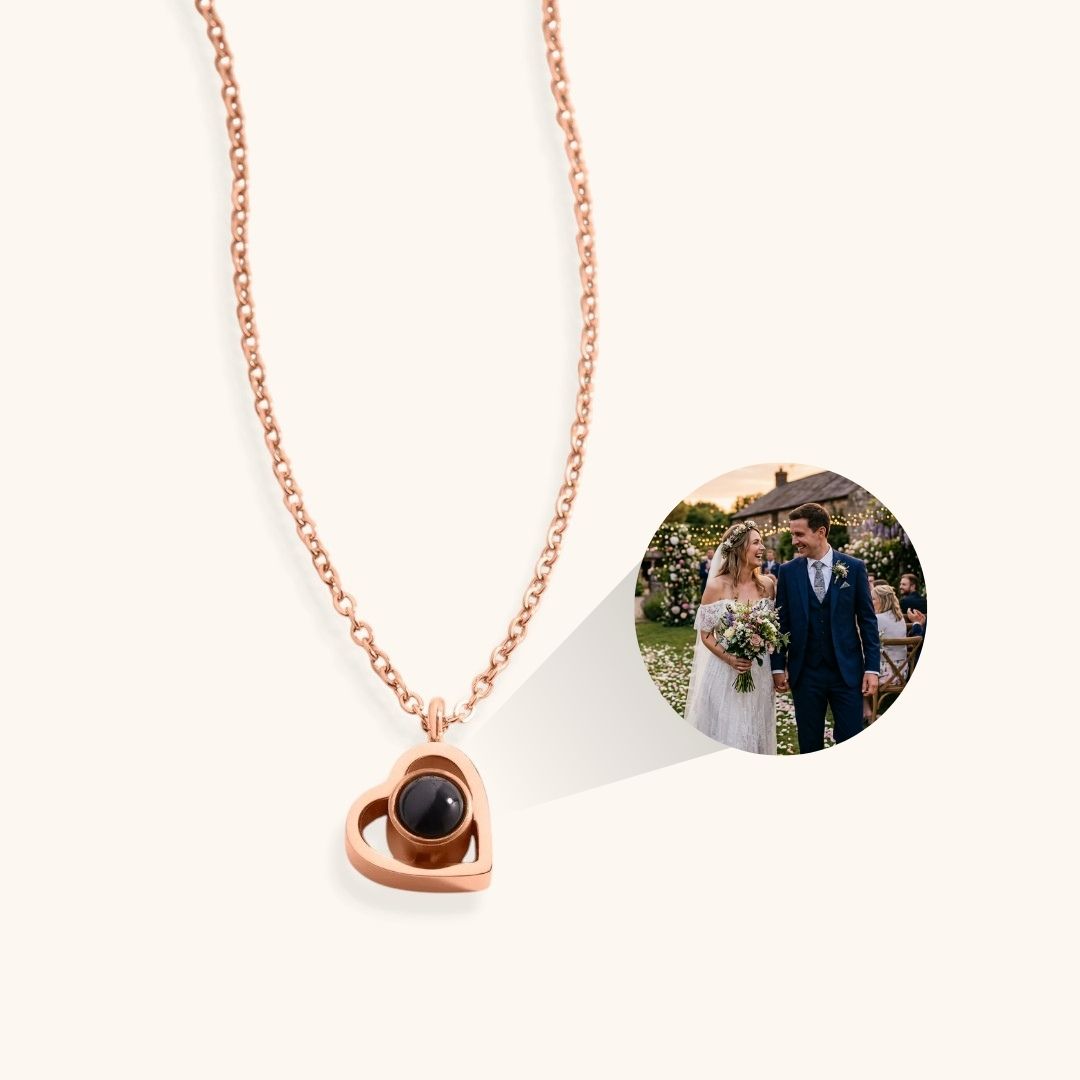 Personalized Heart Photo Necklace