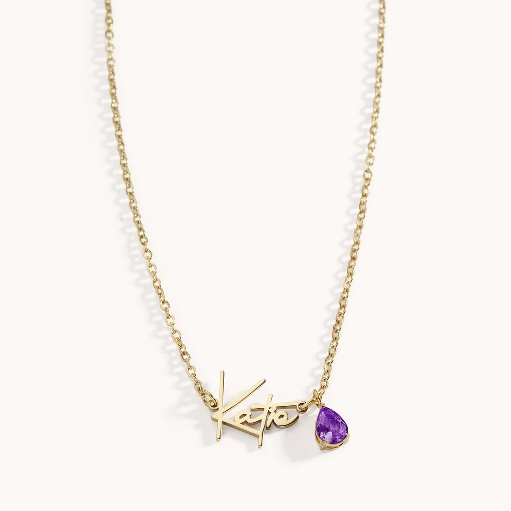 Signature-Geburtsstein-Halskette