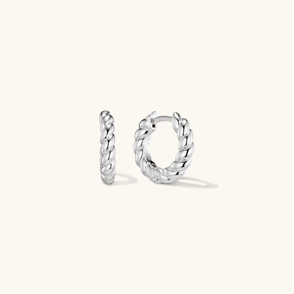 Créoles Huggies Corde Éternelle en Argent