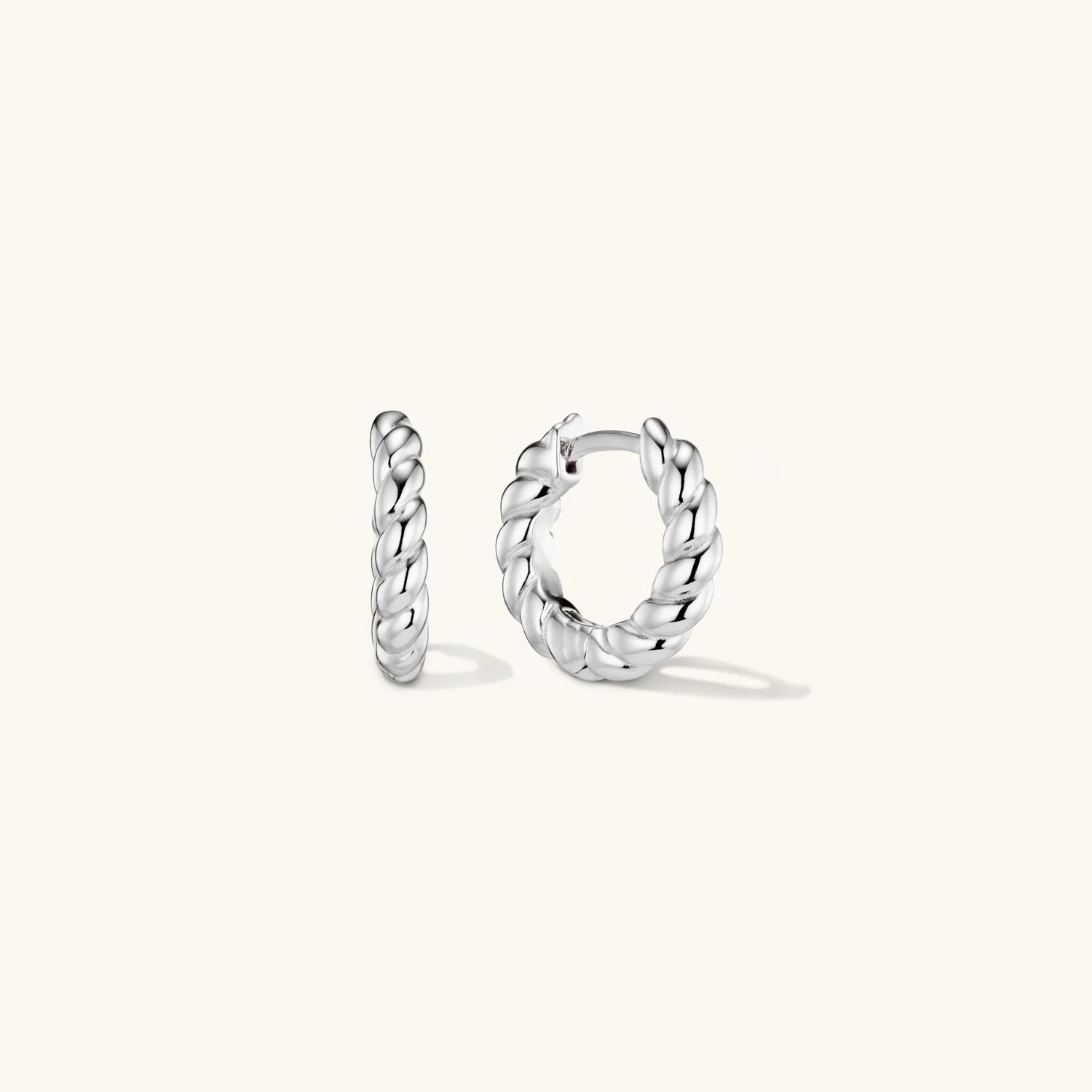 Créoles Huggies Corde Éternelle en Argent