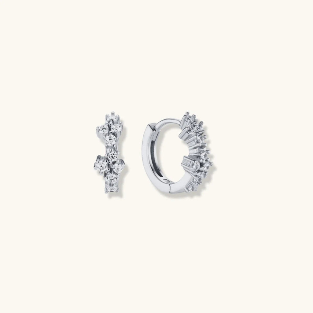 Créoles Infini en Cristal en Argent