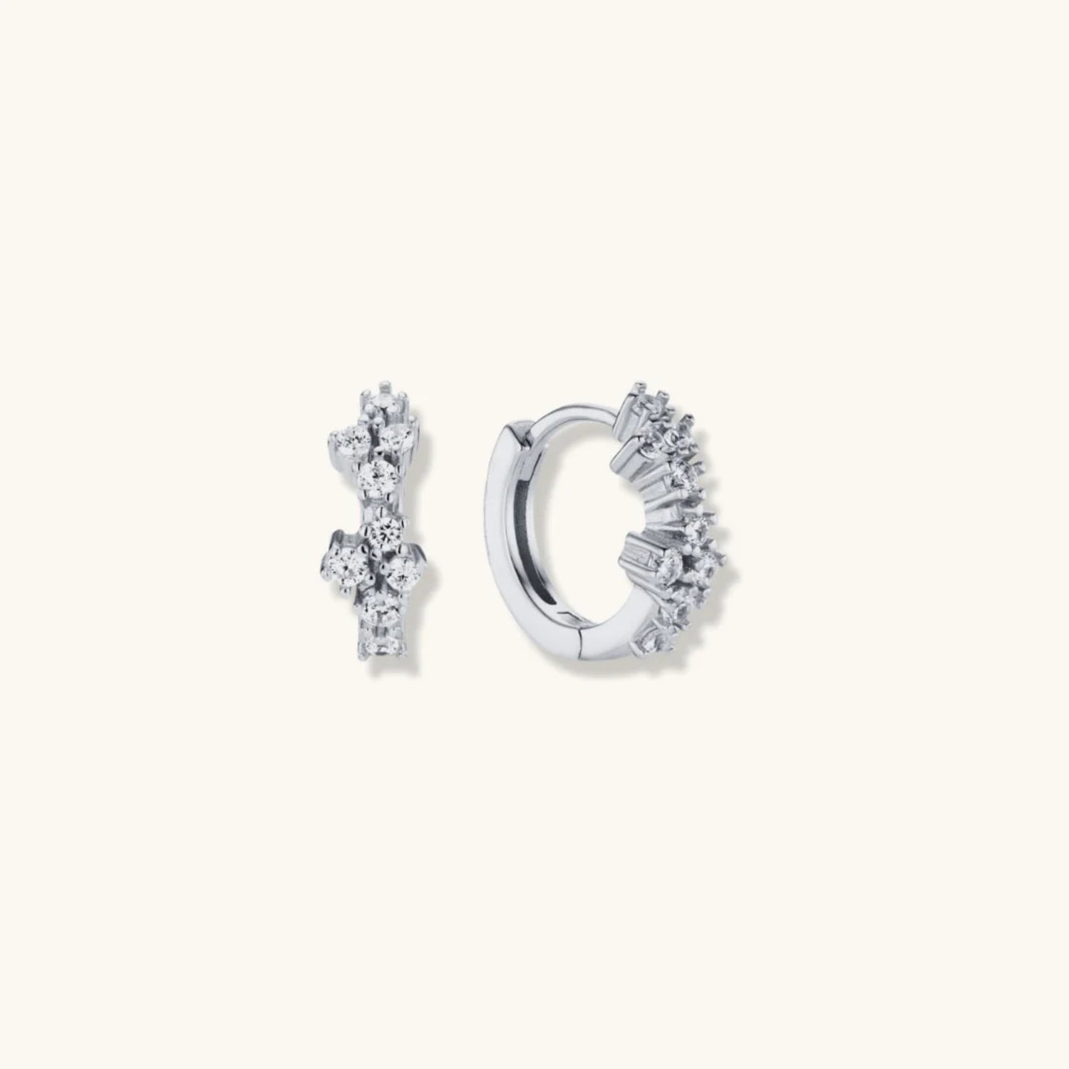 Créoles Infini en Cristal en Argent