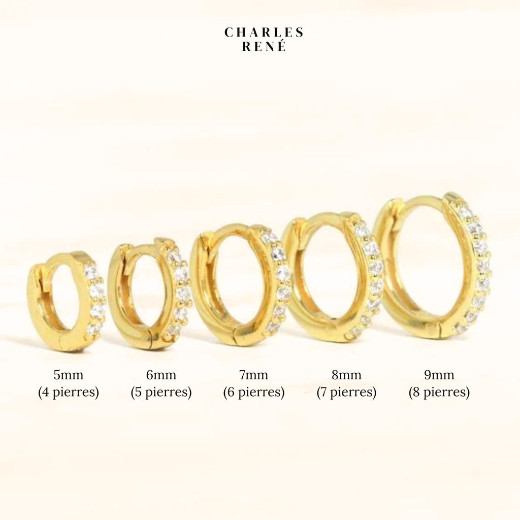 Créoles Pavé en Or