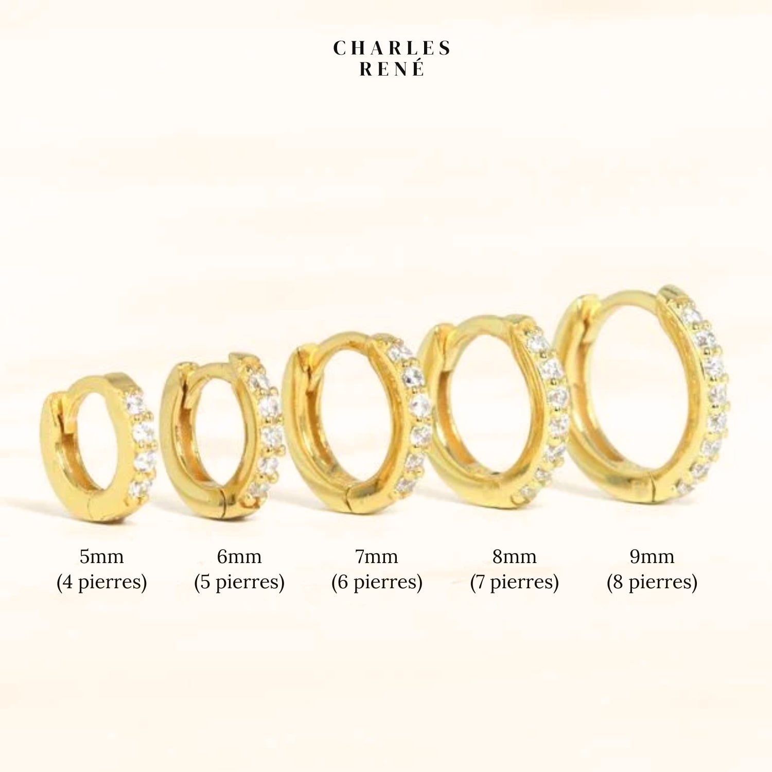 Créoles Pavé en Or